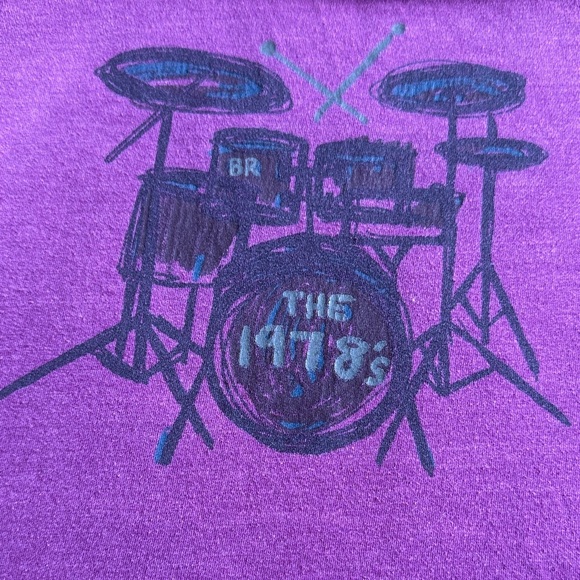 Banana Republic Dark Purple Drum Graphic Tee Sz S - Picture 3 of 7